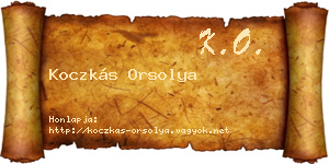 Koczkás Orsolya névjegykártya